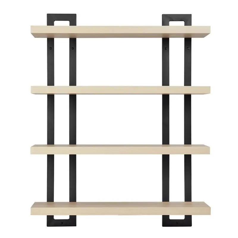 

36" x 28.4" 4 Tier Floating Bracket Wall Shelf Unit