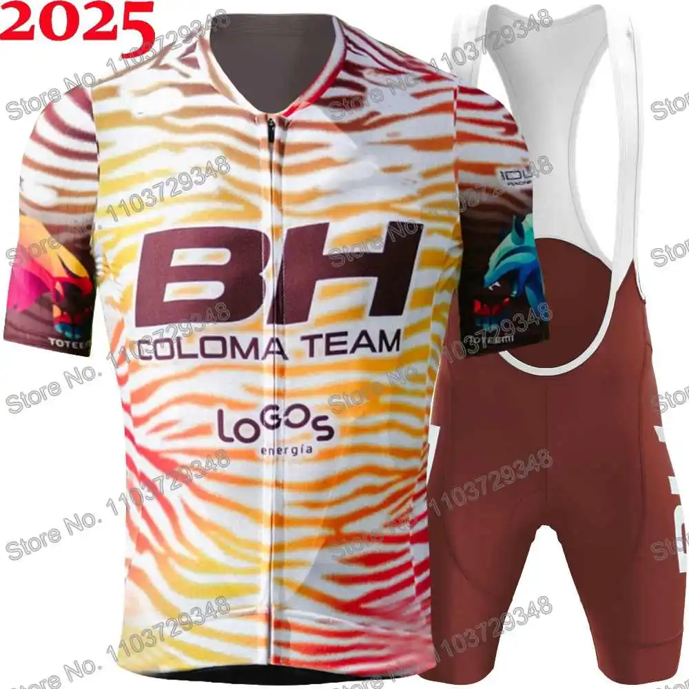 BH Coloma Team Cycling Jersey Men's Set Summer Cycling Clothing Road Bike Shirt Suit Short Sleeve MTB Bicycle Bib Shorts