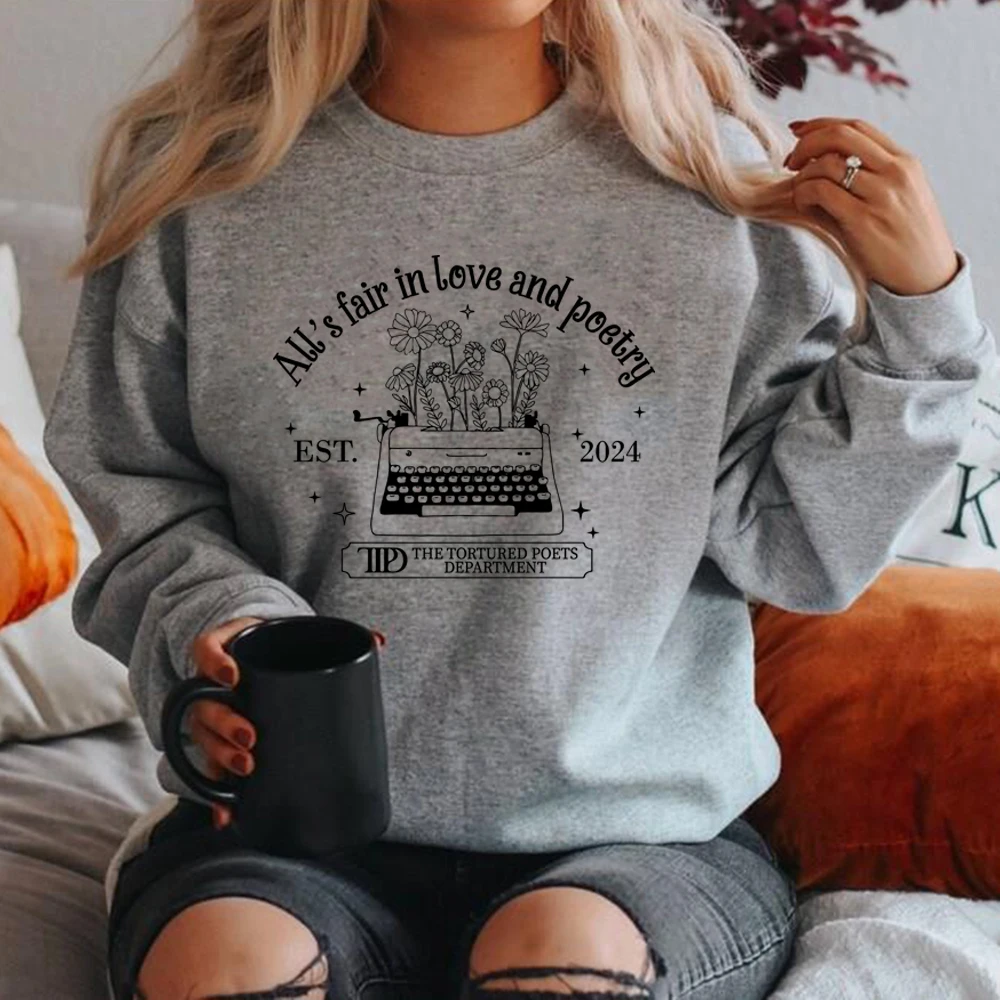 All's Fair in Love and Poetry Sweatshirt The Tortured Poets Department New Album Shirt TTPD Crewneck Sweatshirt Eras Tour Hoodie