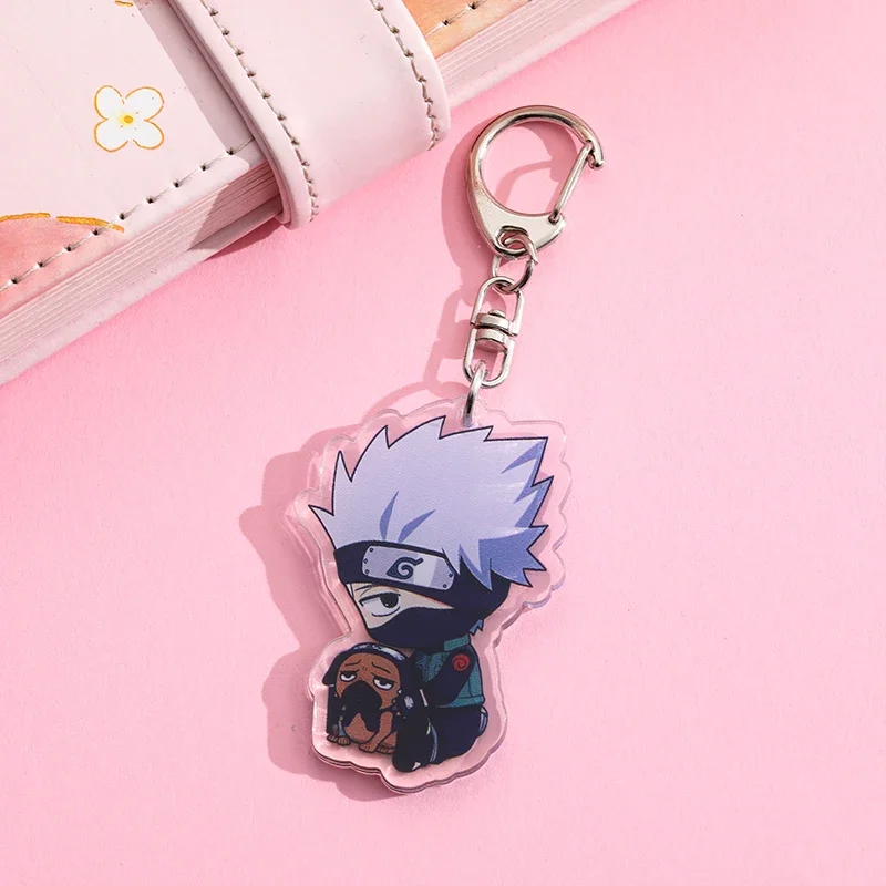Anime Keychain Women Men Key Chain Cartoon Double Sided Pendant Key Holder Acrylic Jewelry for Kids Birthday Gifts