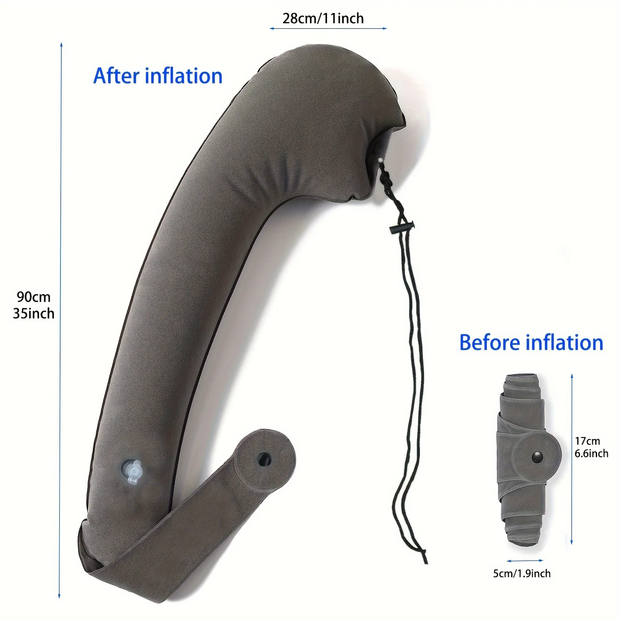 Ergonomic Inflatable Travel Neck Pillow