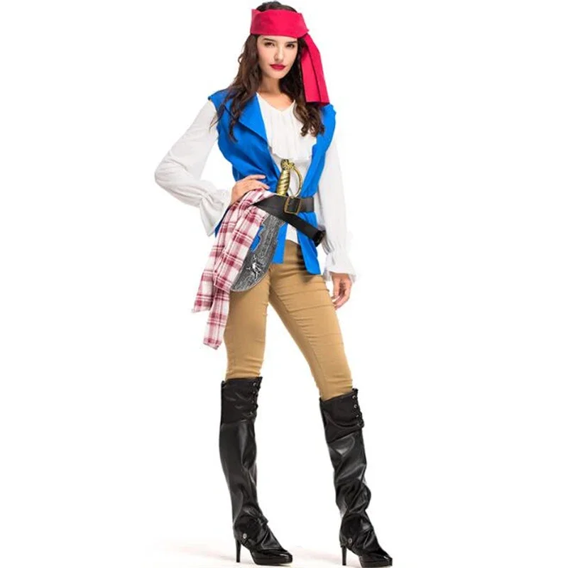 

Genuine Deluxe Women Sweetie Pirate Costume Halloween Adult Party Fancy Cosplay Clothing