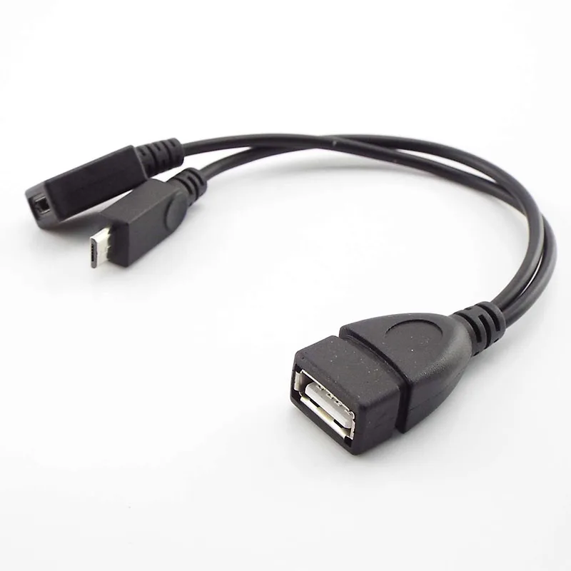 마이크로 USB OTG 케이블 호스트 전원 Y 분배기 USB 어댑터, Mirco 5 핀 수 암 USB 포트 OTG 충전 케이블, 블랙 SW2, 2 in 1