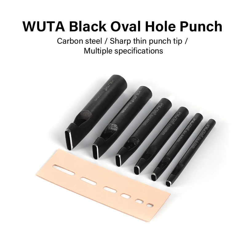 Leather Hole Puncher 1pc Leather Belt Hole Puncher Oval Hole Strap Watch Band Flat Punches Heavy Duty Oblong Punch Tools Craft Hollow Punch