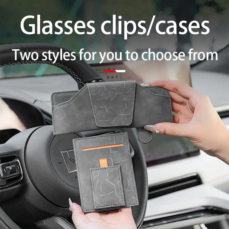 ZEEKR 001 안경 홀더 스웨이드 안경 케이스 알칸타라 다기능 인테리어 7X/X 액세서리 전용