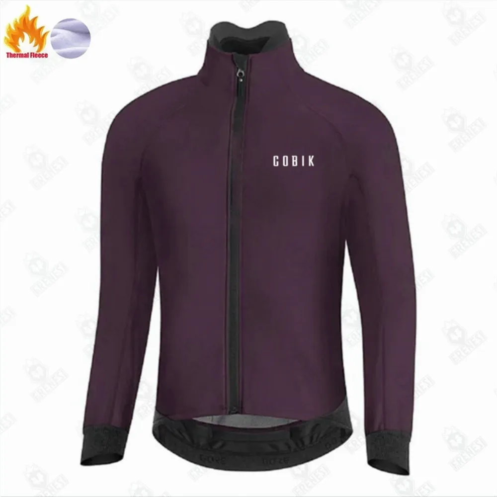 Thermal Fleece Cycling Jacket for Men Long Sleeve Road Bike Outdoor Sports MTB Winter/Spring