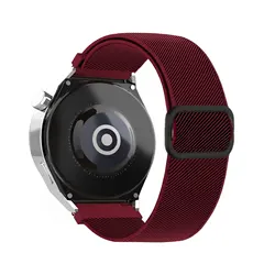 Durable Elastic Nylon Strap Band - 20/22mm, Multicolor Options - 22mm (Burgundy)