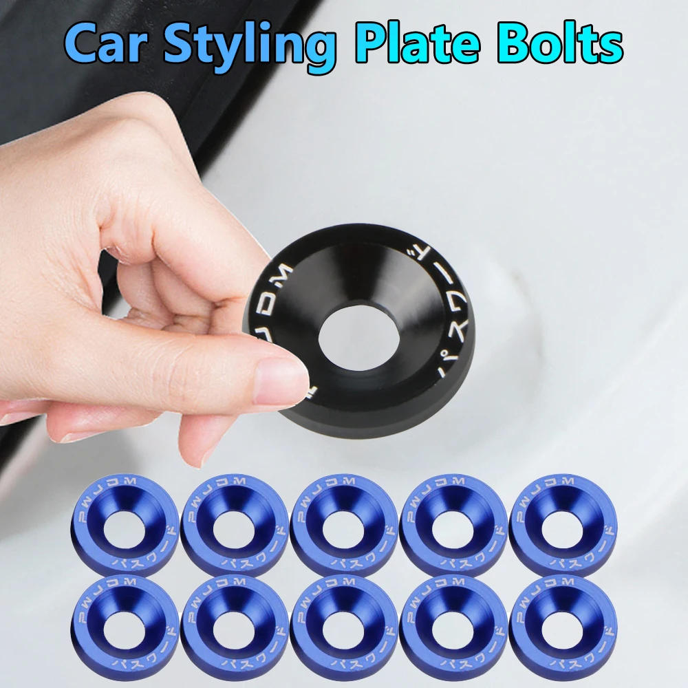 

Наклейки для модификации автостайлинга M6, 10 шт., наклейки, пароль, брызговик, универсальная шайба, болты для номерного знака, автомобильные аксессуары