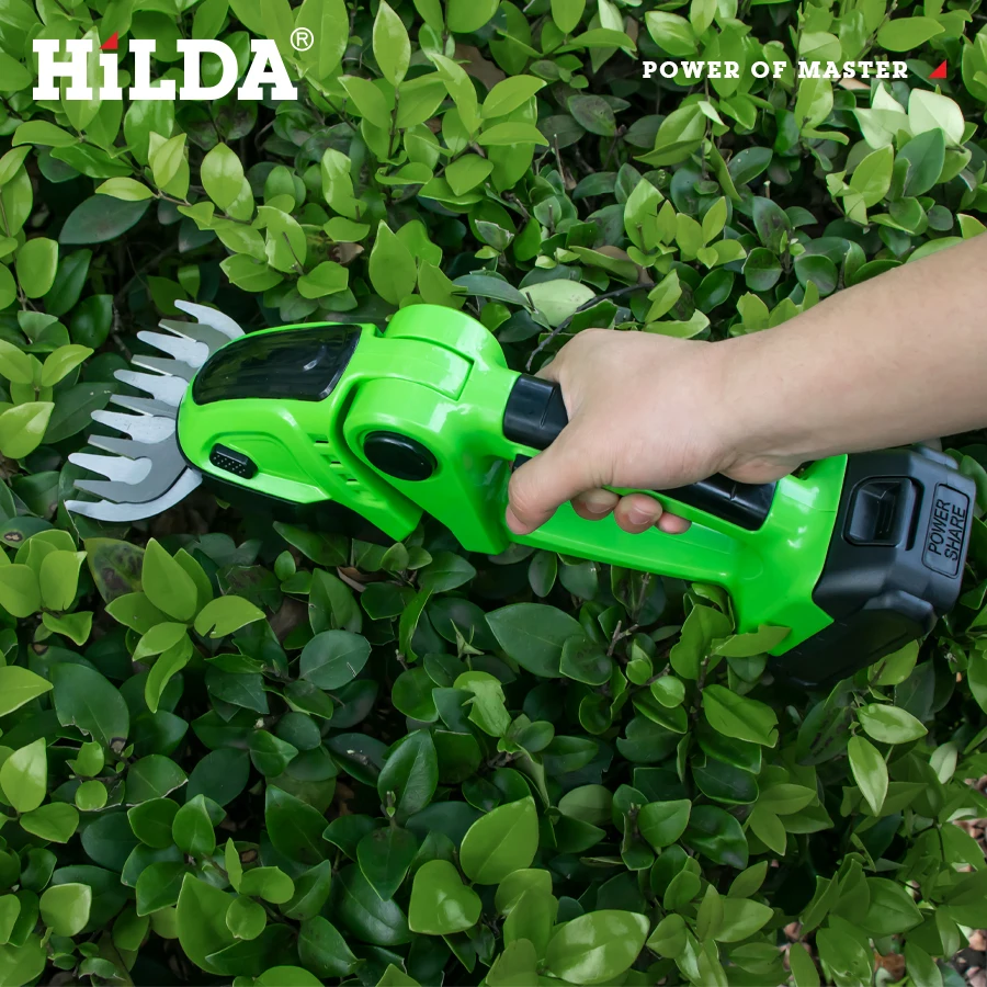 HILDA 21V Electric Cordless Hedge Trimmer Adjustable Angle Shrub Trimmer Handheld Grass Blade Hedge Machine Garden Tools 5