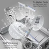 QWHermitlux Countertop Dishwasher,5 Washing Programs Portable Dishwasher With 5-Liter Built-in Water Tank For Glass Door 6