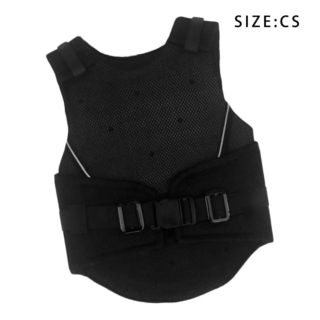 Kids Equestrian Vest Professional Shock Absorption Lengthened Filler Waistcoat Horse Riding Equipment Outdoor Sports CL 2