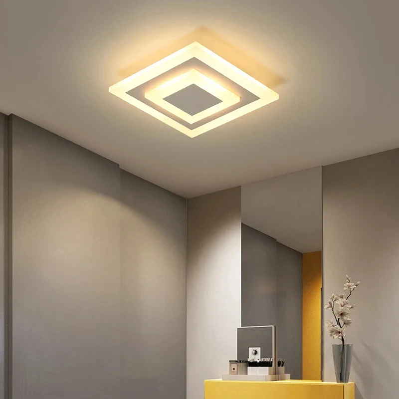 Contemporary LED Ceiling Light Fixture - Stylish Home Decorative Lighting for Hallways, Bathrooms, Living Rooms, and Balconies