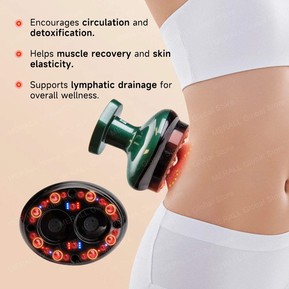 Cellulite Massager Vacuum Cupping Device Dual Suction Ports Skin Scraping Massager Jars Guasha Suction Cups Therapy Guasha