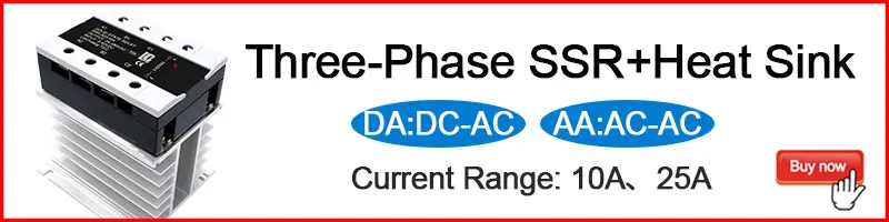 Description Picture 2 of item60A 80A 100A 3-32VDC Control Three Phase Solid state Relay With Radiator Integrated for Swithc On-Off
