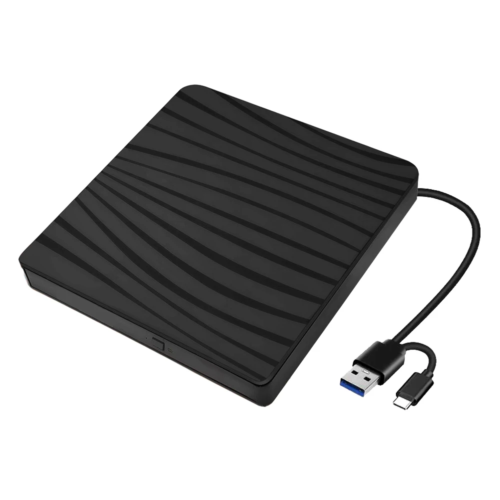 노트북 데스크탑 PC용 휴대용 CD DVD 버너, 플러그 앤 플레이 CD 리더, 리라이터, USB 3.0 C 타입