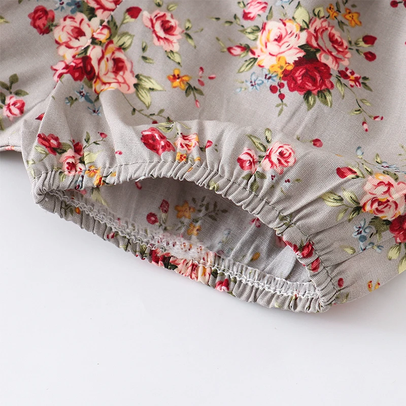Newborn Baby Girl Clothes Set Summer Solid Color Short Sleeve Romper Flower Shorts Headband 3Pcs Outfit New Born Infant Clothing 6