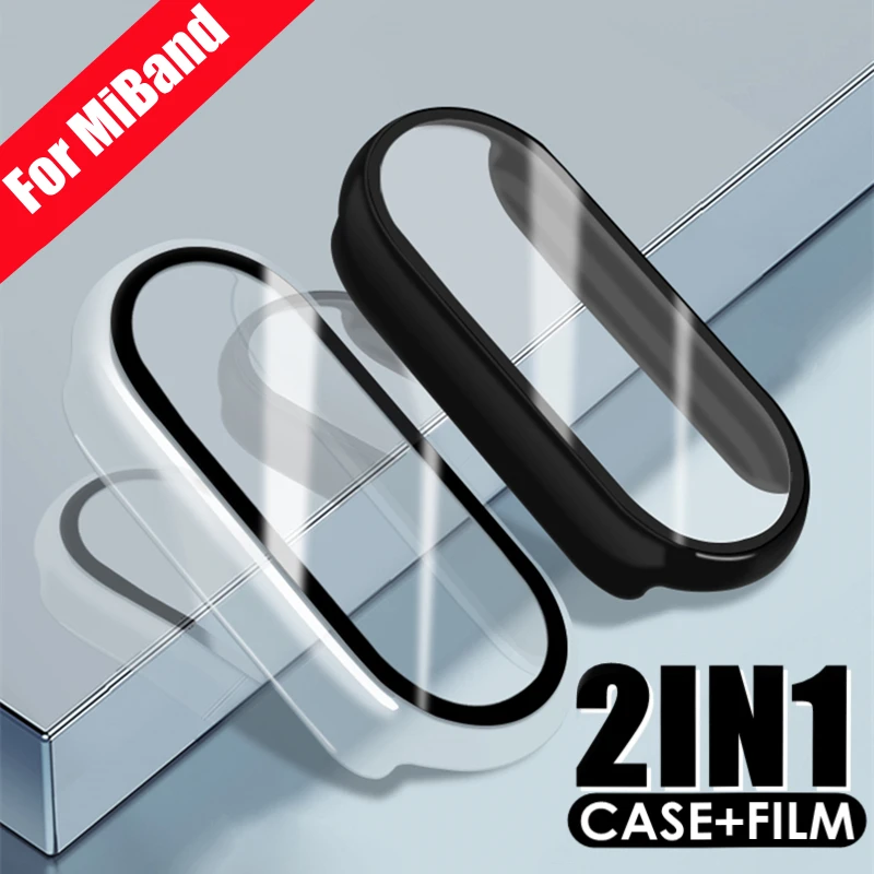 

Screen Protector Cover For Mi band 7 NFC 5 6 4 Case+Film Smart Watchband Full Protective Bumper Case For Xiaomi MiBand 7 6 5 4 3