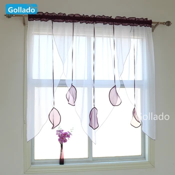 Original Morden Tulle Sheer Pendant Style Window Curtains for Livingroom Kitchen Balcony Home Decor 1