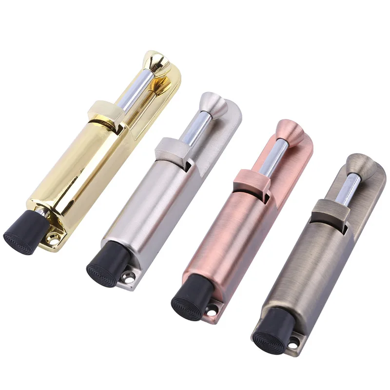 

Stainless Steel Telescopic Door Stopper Silver Spring Loaded Step-On Door Holder Door Stops For Household Hardware