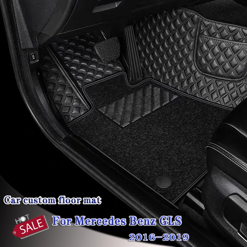 

Custom Car Floor Mats For Mercedes Benz GLS 2019 2018 2017 2016 Auto Interiors Accessories Styling Leather Front And Rear Rugs