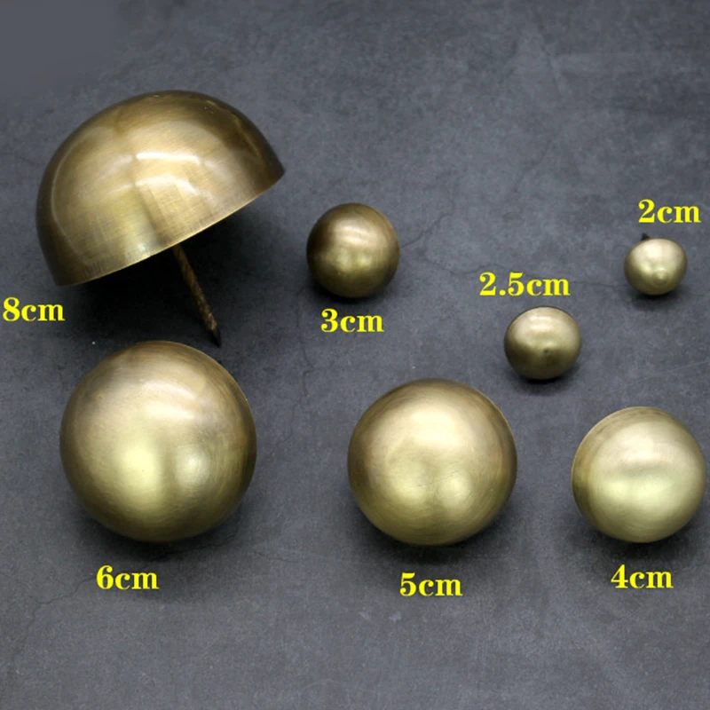 Tachuelas Retro De Latón Puro Sólido Como Clavos Antiguos Para Tapicería Para Muebles, Pasadores Decorativos Para Madera, Tachuelas De Alfombra, Tachuelas De Hardware, Clavos De Casquillo, Tachuelas