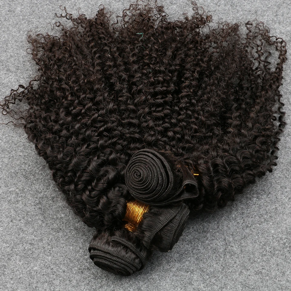 Extensioni di Capelli Umani Afro Kinky Curly, Capelli Indiani Grezzi 4B 4C, Naturali Vergini Ricci Morbidi, Trama di Capelli Umani Veri - immagine 4