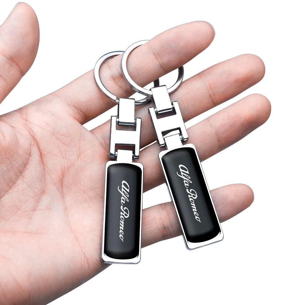 Premium Metal and Leather Car Keychain - Auto Badge Styling Gift Pendant