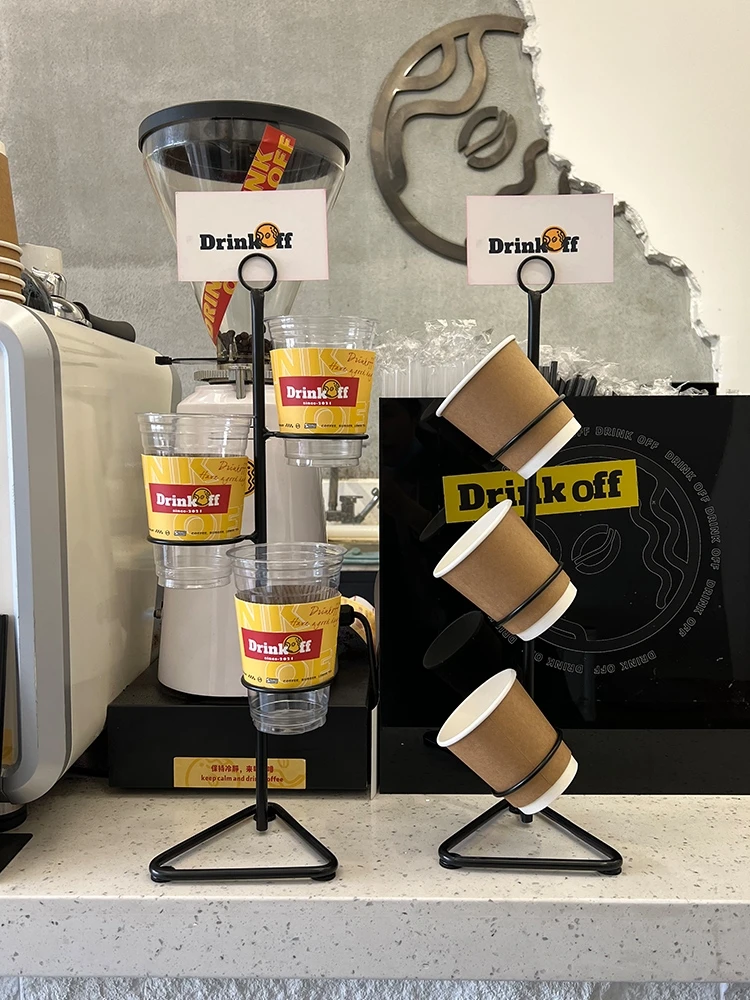 Cup-Display-Stand-Bar-Display-Coffee-Shop-Desktop-Cup-Milk-Tea-Shop ...