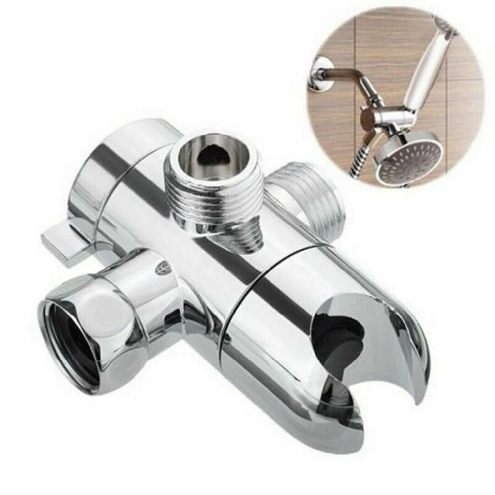 

ABS Fix Bracket 3-Way Valve Sprayer Arm Mount ShowerHead Diverter Bathroom Shower Diverter Valve Water Tap Adapter Connector