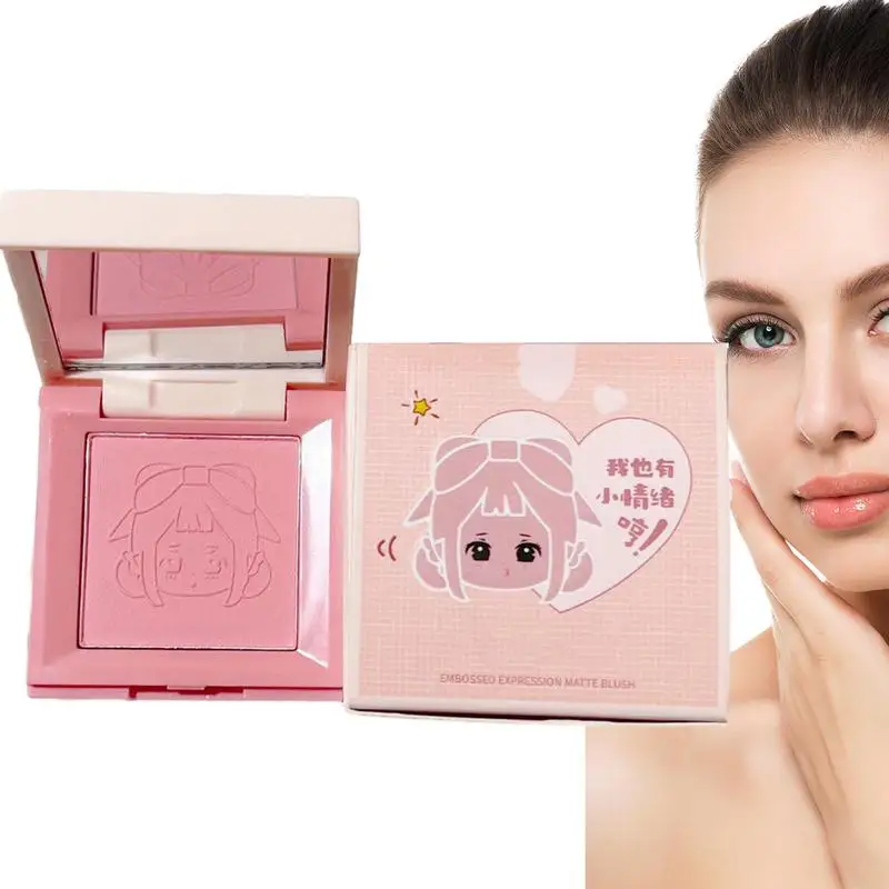 

Makeup Blush 4-in-1 Cream Blush Palette For Cheeks Matte Cute Girl Emoticon Lightweight And Blendable Face Blushes Creamy &