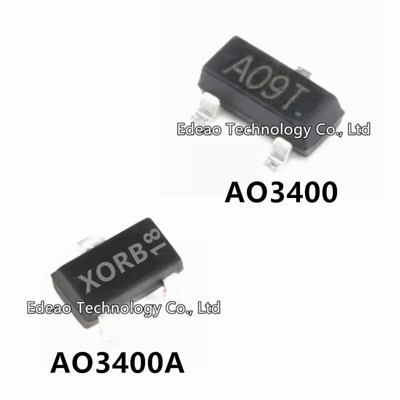 Новинка, AO3400 AO3400A SOT-23, 100-1000 шт./партия, маркировка: A09T XORB N-channel MOSFET 3400