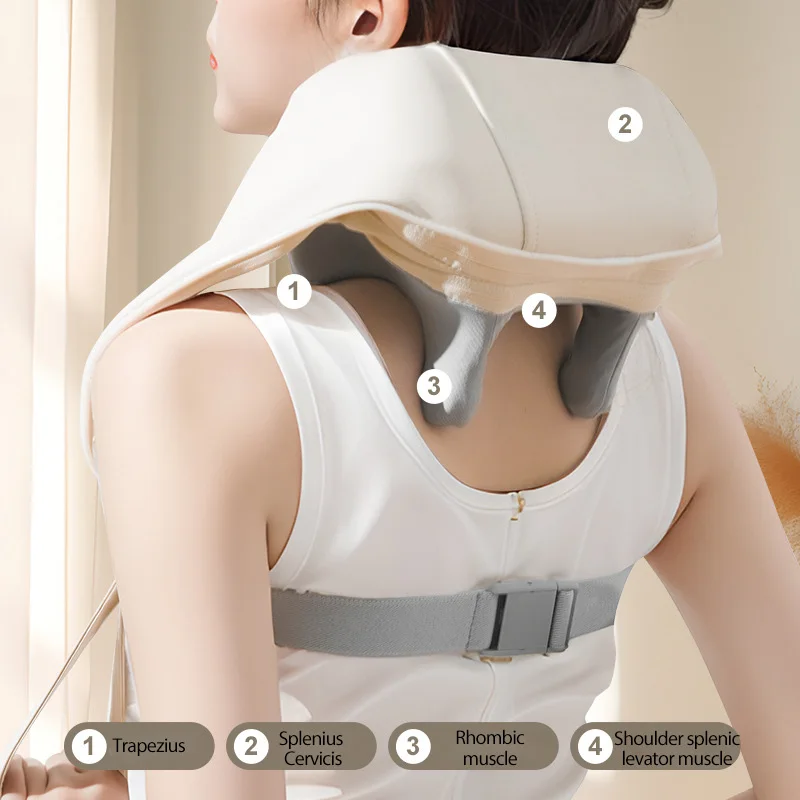 Masajeador cervical multifuncional hombro cuello compresa caliente Trapezius masajeador muscular