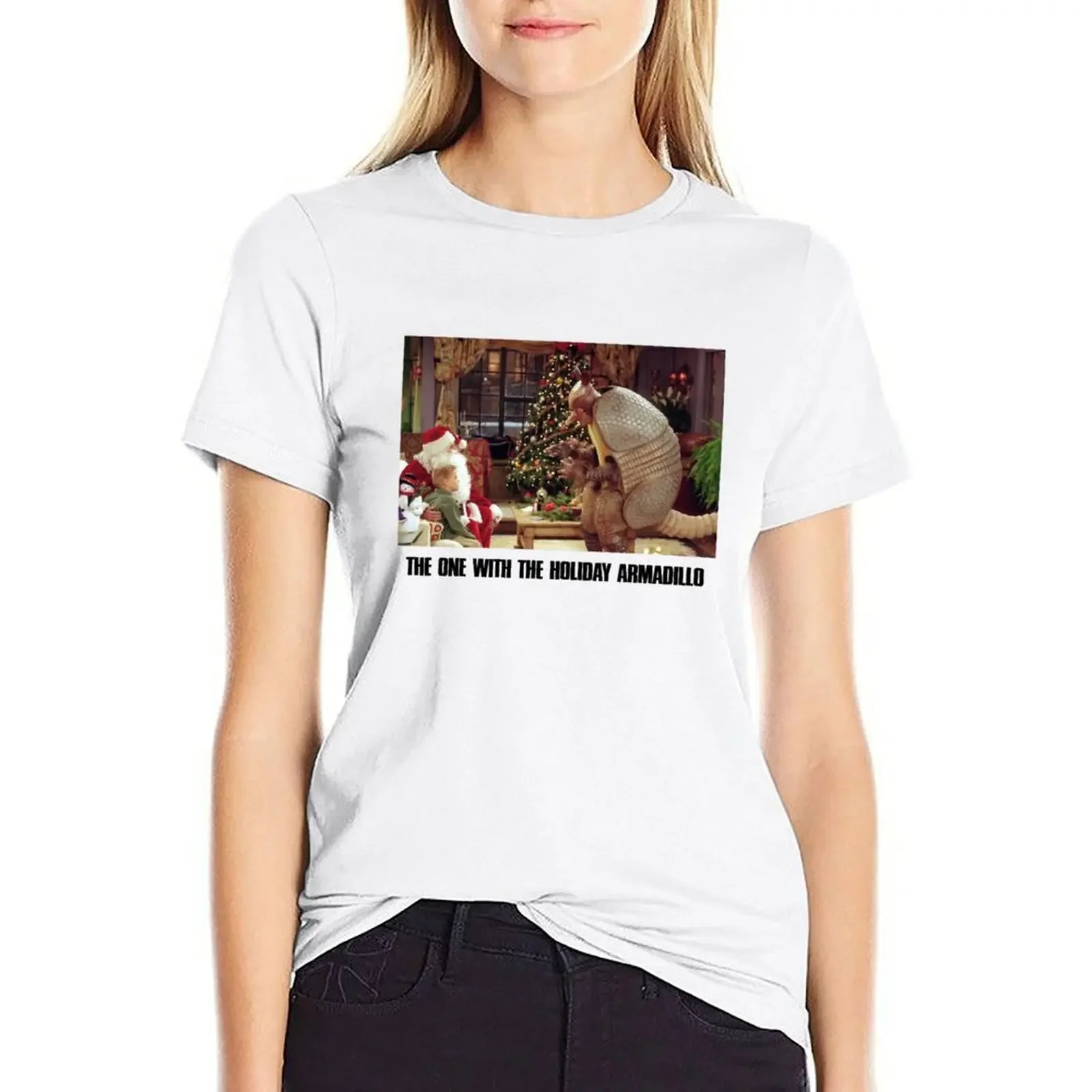

armadillo friends T-shirt summer clothes animal print shirt for girls graphic t-shirts for Women