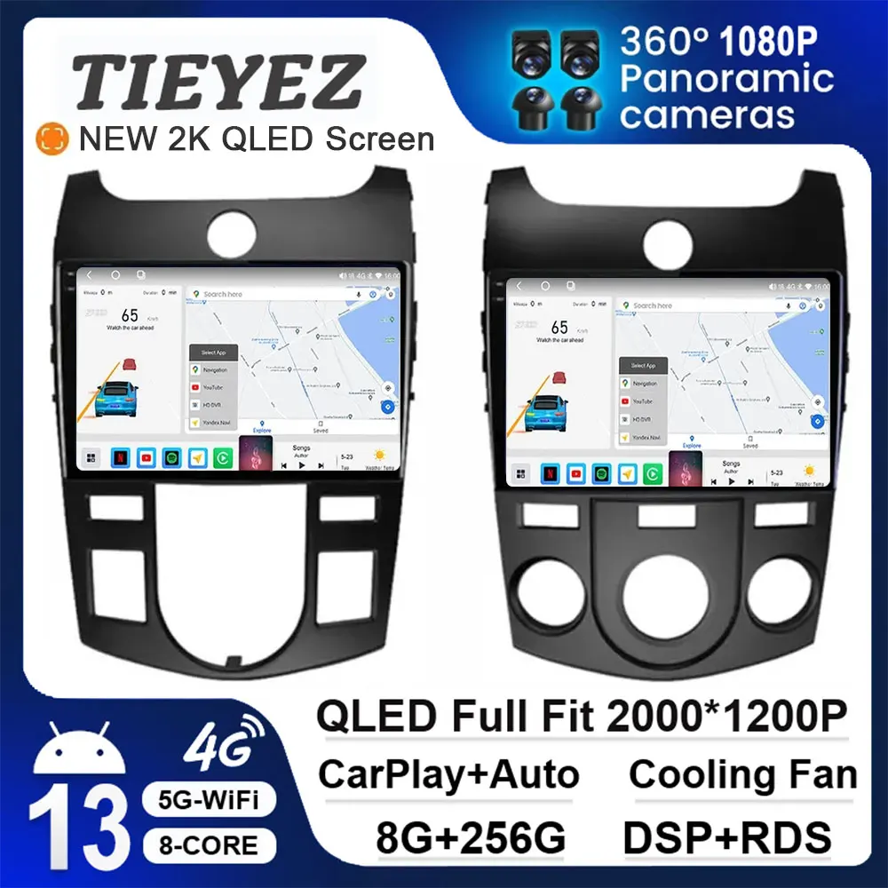 Android 13 Autoradio Per Kia Forte Cerato 2008 2009 2010 2012 Lettore Video Multimediale Autoradio Navigazione Gps Schermo Carplay 9"