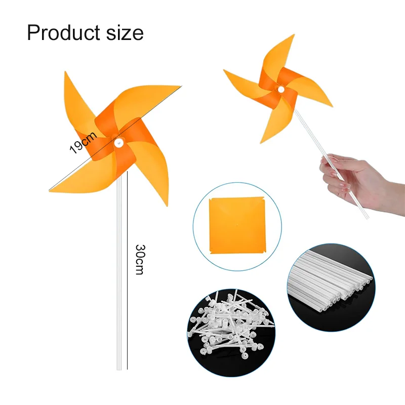 10/20pcs Colorful Windmills Plastics For Yard Garden Lawn DIY Outdoor Decoration