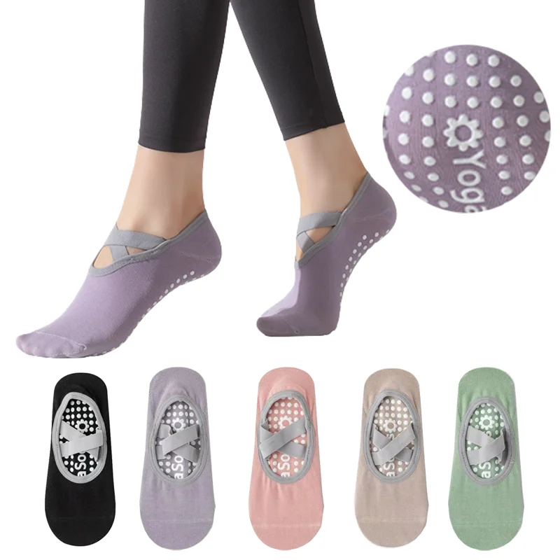 

for Women Pure Yoga YUPAO Socks Nylon Cotton Non slip Section Bandage Sports Ballet Dance Sock Moisture Absorption Perspiration