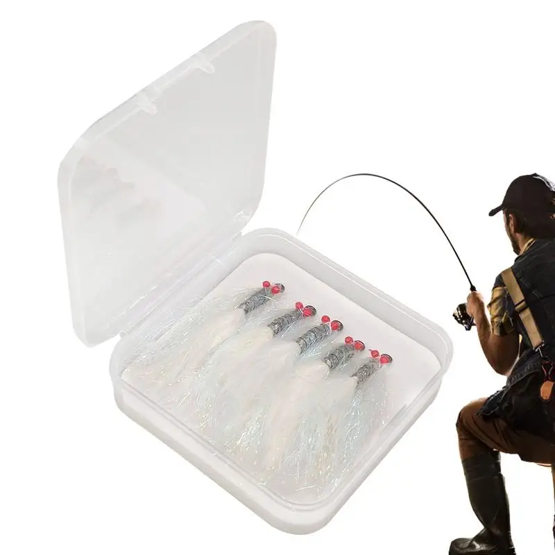 

Набор приманок для ловли нахлыстом, набор искусственных рыболовных приманок с красным глазом, рыболовные снасти со светоотражающим эффектом для пресной воды