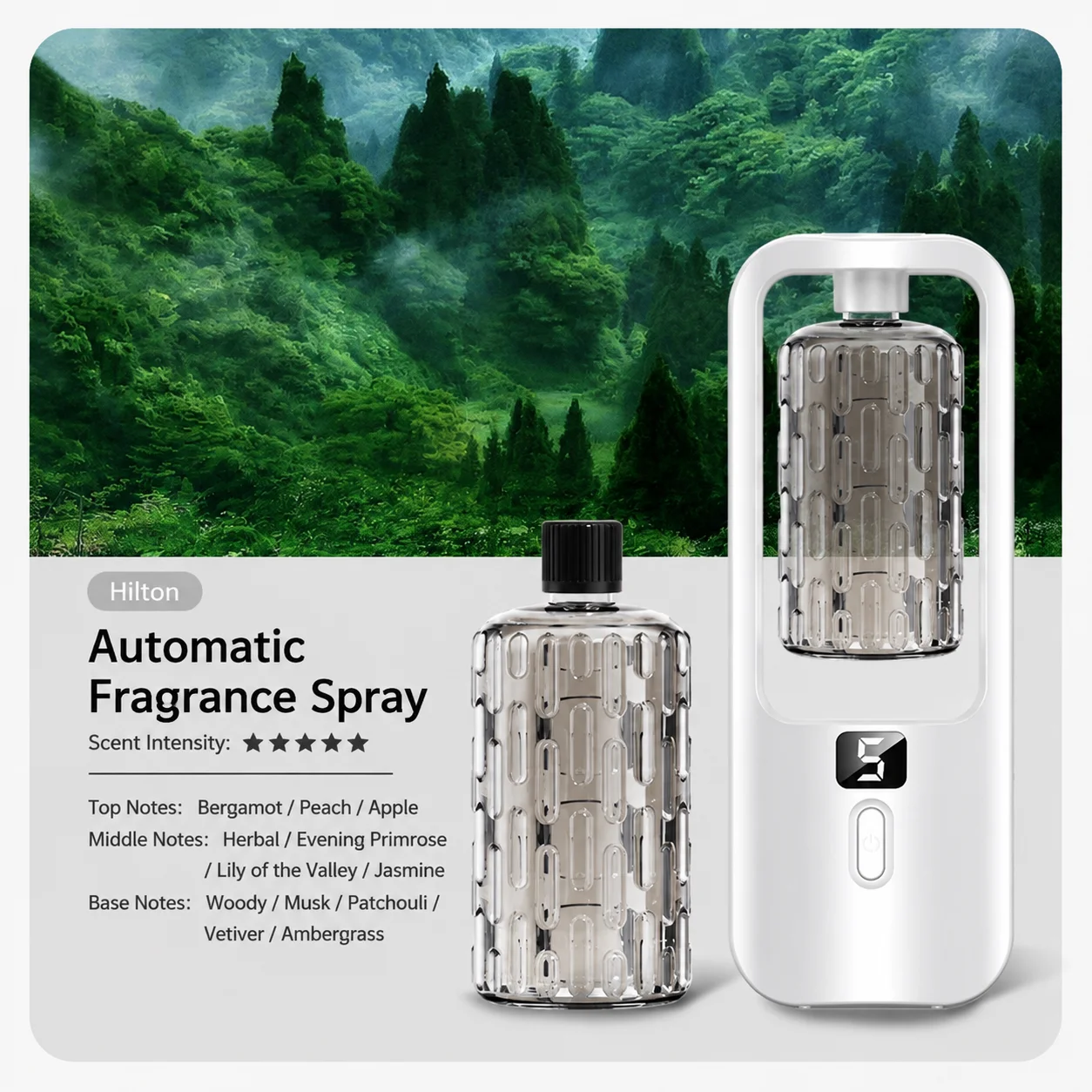 Compact Wall-Mounted Electric Aroma Diffuser with Essential Oil Fragrance Spray