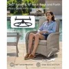 Patio Furniture-All Weather Wicker Patio Conversation Sets with Swivel Patio Chairs High Back Outdoor Couch with Swivel Rocking 3