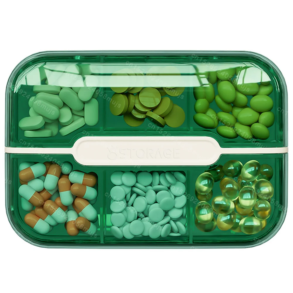 Mini Portable Medicine Box Pill Box Vitamins Container Travel Pills Case Storage Capsules Tablets Fish Oils Plastic Box Pill