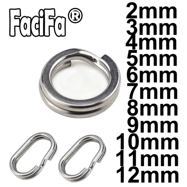 100 pcs Stainless Steel Fishing Split Ring Oval Split Double Ring Connector  Fishing Accessories For Fishing Snap Lure Hook - AliExpress