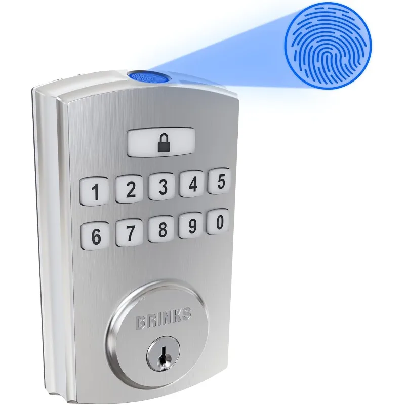 Brinks Fingerprint Keypad Electronic Door Lock
