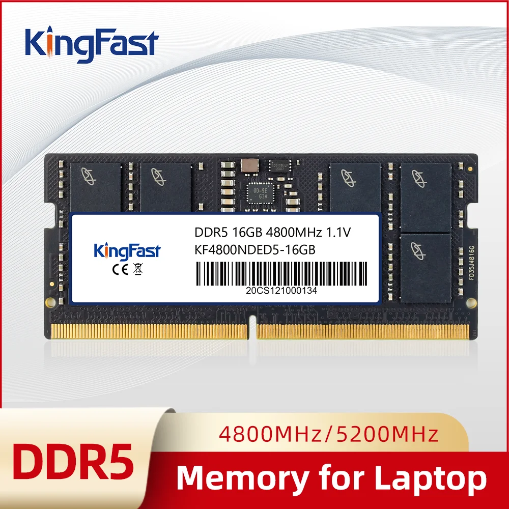 KingFast DDR5 Memory 16GB 32GB 4800MHz 5200MHz 5600MHz 260Pin 1.1V