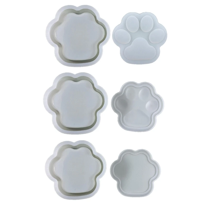 

DIY Cat Claw Storage Box Unique Resin Molds Cat Paw Silicone Mold for Jewelry Storage Home Bar Decor Ornament