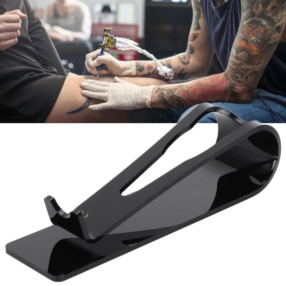 

1pc Black Display Bracket Stand Acryl Tattoo Machine Pennenhouder Make Accessoires Organizer Permanente Lade Ondersteuning Frame