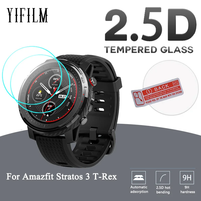 2 Pz 2.5D 9H 0.3Mm Vetro Temperato Per Amazfit Stratos3 Trex Pro Trex2 Gtr4 Falcon Smart Watch Screen Protector Pellicola Antigraffio