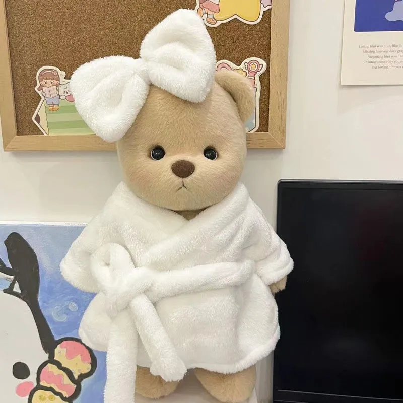 New Clothes 30cm Plush Toys Kawaii Plush Bear Doll Clothing Soft Bear White Brown Teddy Bear Girls Heart Kids Girlfriend Gift 4