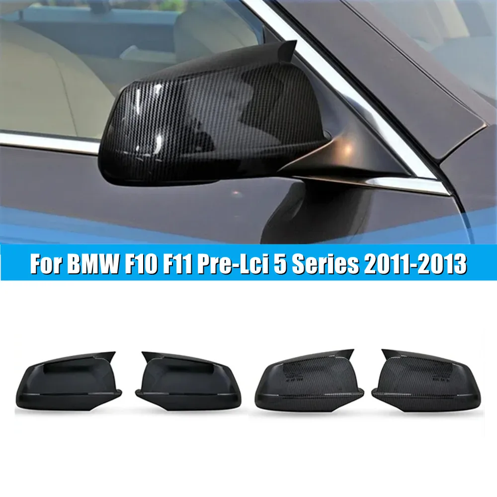 LHD BMW 5 시리즈 F10 F11 2010 2011 2012 2013 자동차 백미러 사이드 미러 커버 윙 캡 외부 도어 하우징 쉘 트림 프레임