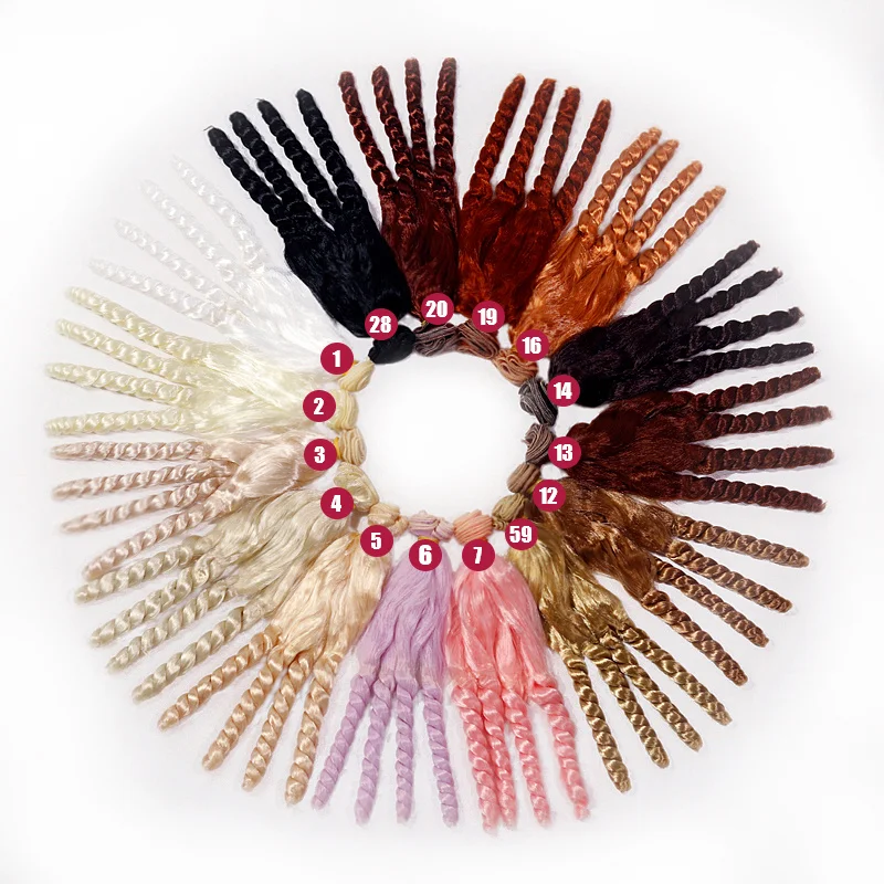 

20*100cm Doll Wave Hair For Blythe DIY Doll Accessories Milk Slik Wigs Hair Toys 1/3 1/4 1/6 BJD SD MSD YOSD Handmade Doll Wigs