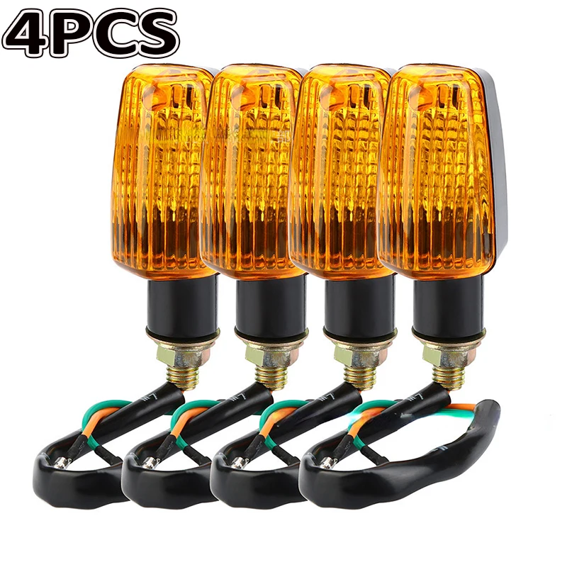 ตัวเลือกสินค้า หลอดไฟเลี้ยวสีเหลืองอำพัน 4 ชิ้น สำหรับรถจักรยานยนต์ 12V